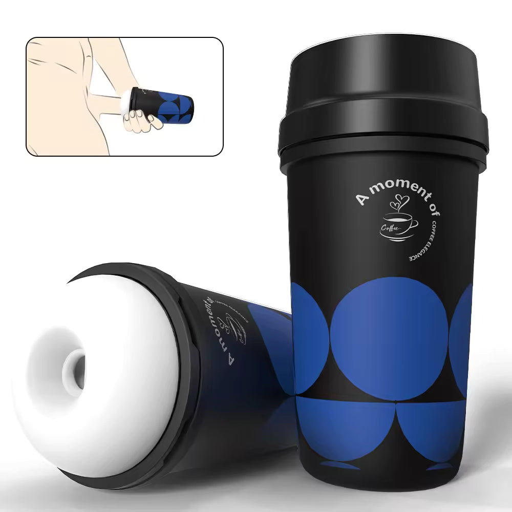 LIL Mermaid Invisible Coffee Cup Vibrator XHYS-S611 223g TPE Manual Male Sex Toy Realistic Design Safe Home Office Use