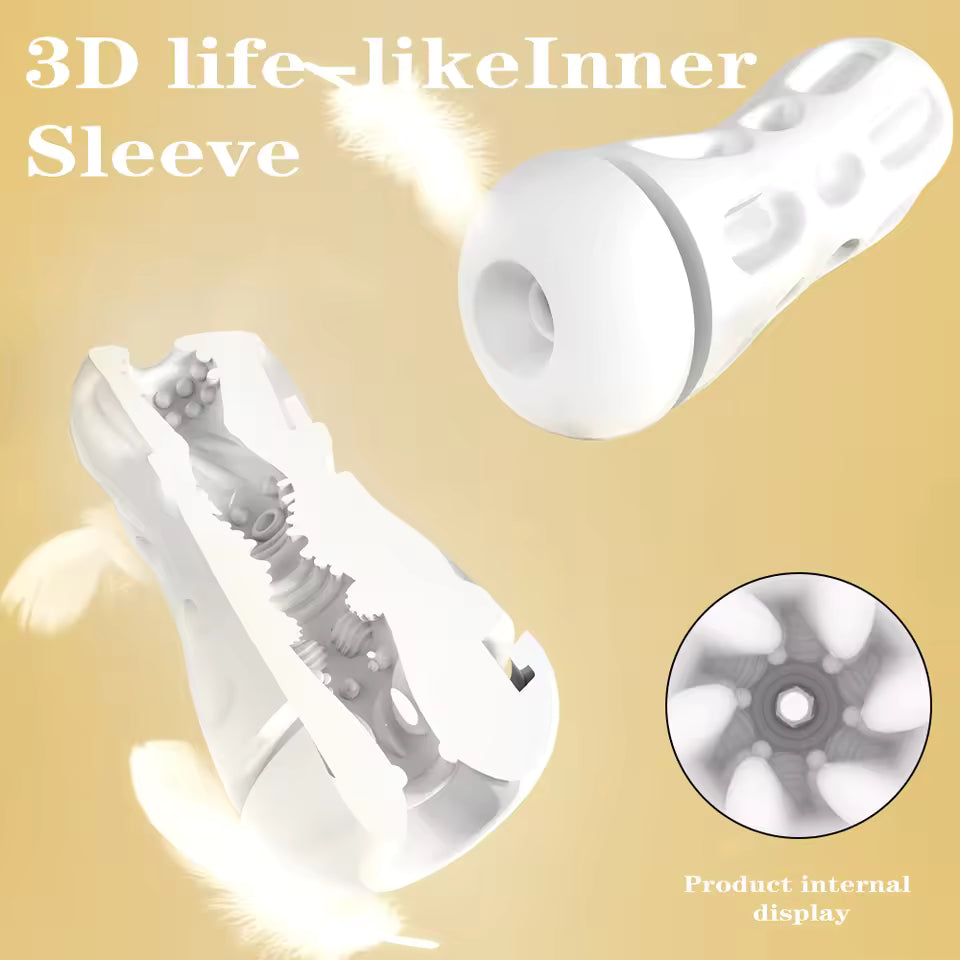LIL Mermaid Invisible Coffee Cup Vibrator XHYS-S611 223g TPE Manual Male Sex Toy Realistic Design Safe Home Office Use
